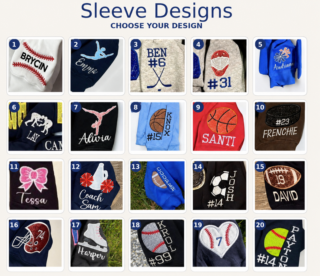 Sleeve Design Add-On (Must Purchase Sweatshirt Separately)