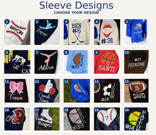 Sleeve Design Add-On (Must Purchase Sweatshirt Separately)