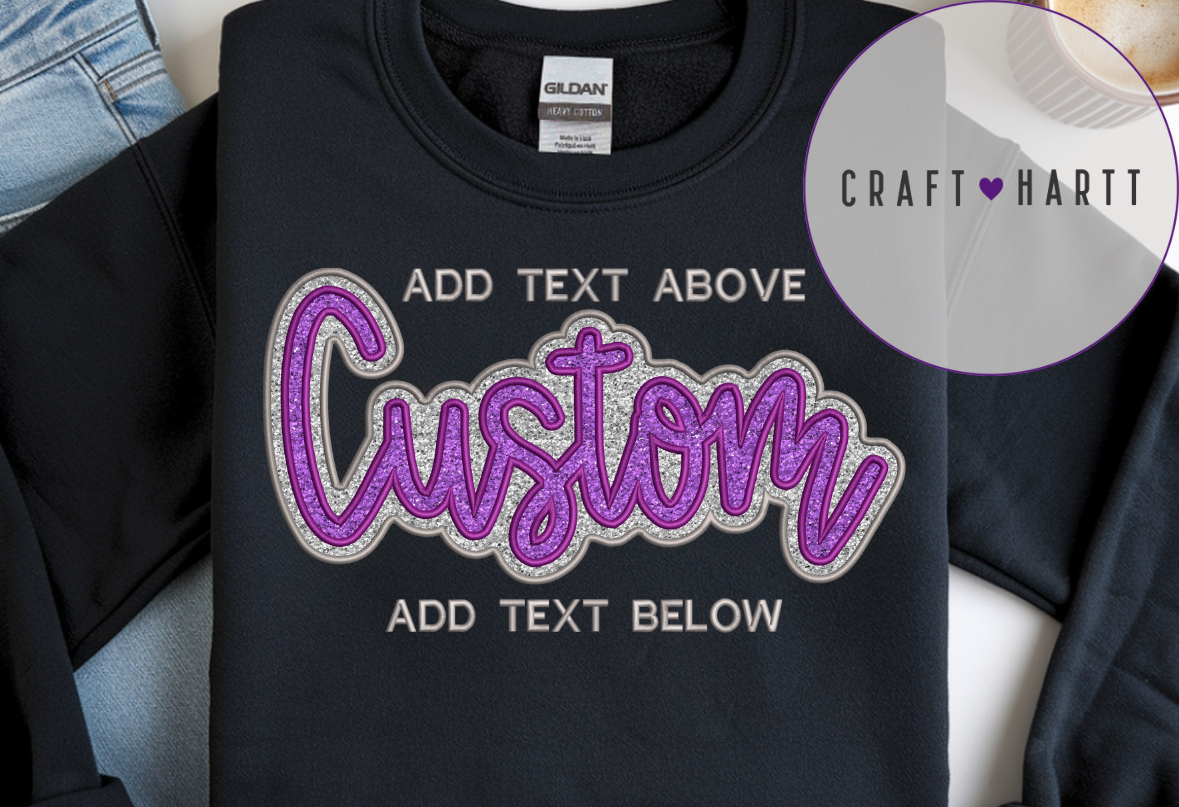 Custom Double Layer Glitter Sweatshirt